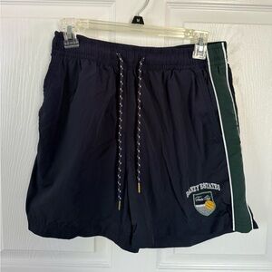 Abercrombie & Fitch x Danzy Design Studios Navy and Green Athletic Shorts